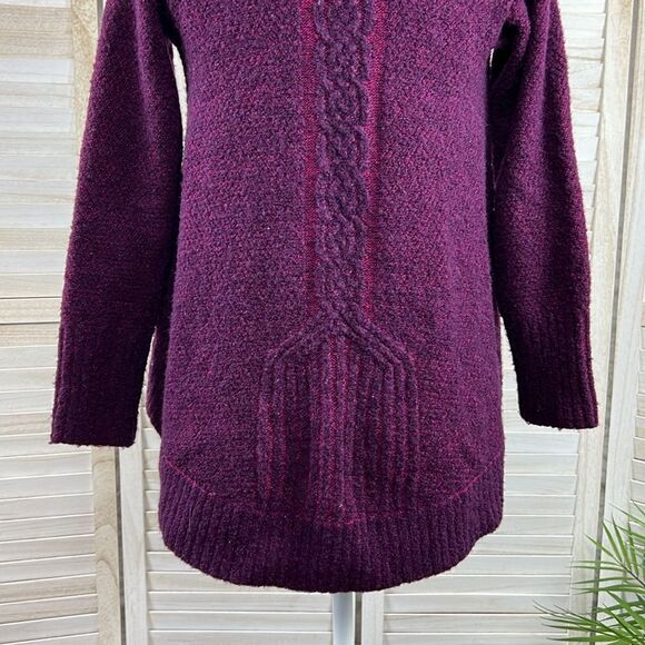 Anthropologie Angel of the North Wool Blend Cowl Neck Poncho Sweater XS - Picture 9 of 14